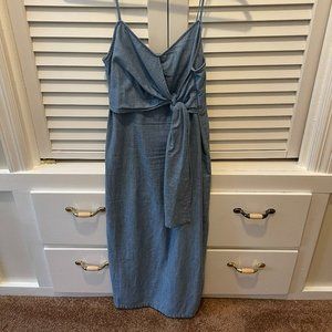 Topshop Midi  Denim Dress